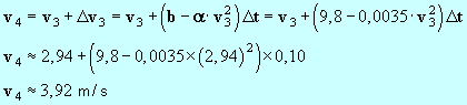 v4 = 3,92 m / s