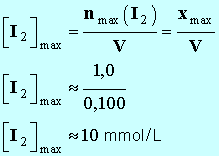 C (I2) max = 10 mmol / L