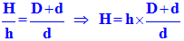 formule littrale de la hauteur H