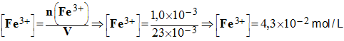 C (Fe3+) = 4,3 E-2 mol / L