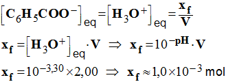 xf = 1,00 E-3 mol