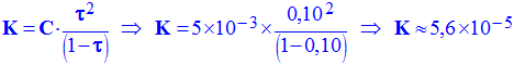 K = 5,6 E-5