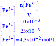 concentration en ions fer III