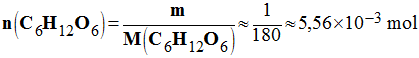 quantit de matire de glucose