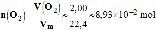 Quantit de matire de dioxygne