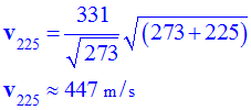 v225 = 447 m / s