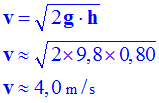 v = 4,0 m / s