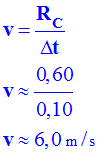 v = 6,0 m / s