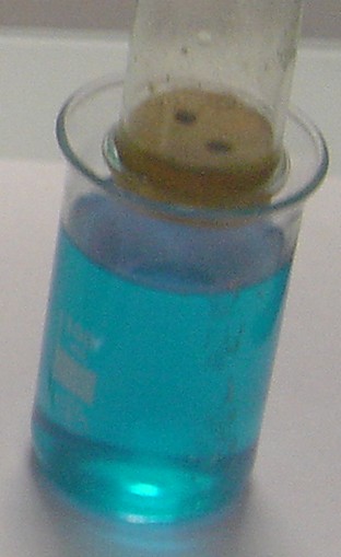 solution bleue