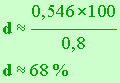 d = 68 %