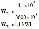 WE = 1,1 kWh