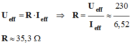 R = 35,2 ohm