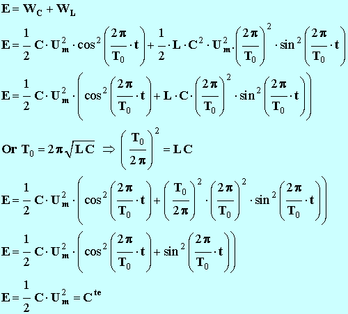 nergie d'un circuit LC idal