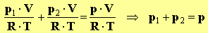 p1 + p2 = P