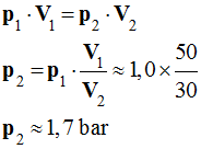 p2 = 1,7 bar