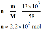 n = 2,2 E2 mol