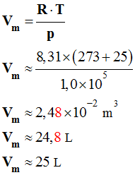 Vm = 25 L