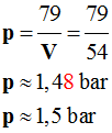 p = 1,5 bar