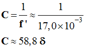 C = 58,8 dioptries