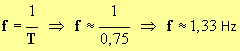frquence f = 1,33 Hz