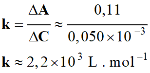 k = 2,2 E3 L / mol