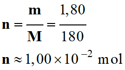 n = 1,00 E-2 mol