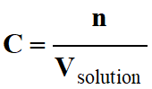 C = n / Vsol