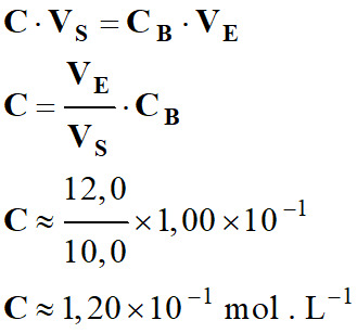 C = 0,120 mol / L