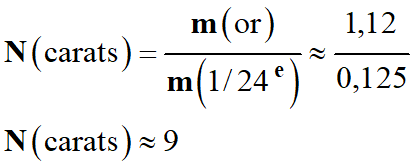 N (carats) = 9