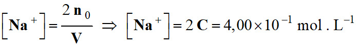 C (Na+) = C = 4,00 E-1 mol / L