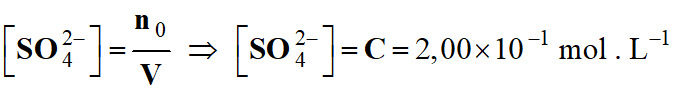 C = 2,00 E-1 mol / L