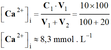 C (Ca2+) = 8,3 mmol / L