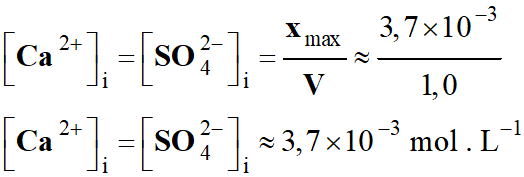 C = 3,7 E-3 mol / L