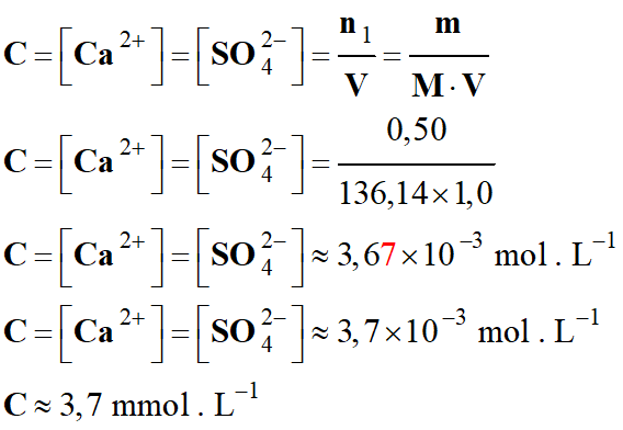 C = 3,7 mmol / L