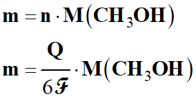 Masse de mthanol
