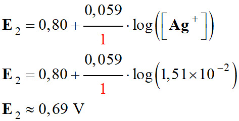 E 2 = 0,69 V