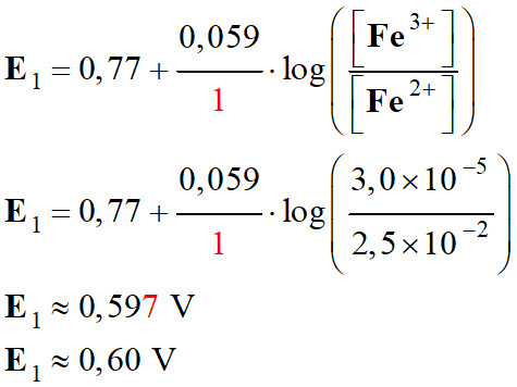 E 1 = 0,60 V