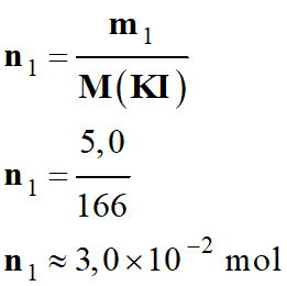 n 1 = 3,0 E-2 mol