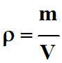 ro = m / V