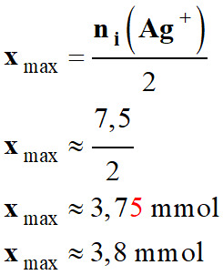 x max = 3,8 mmol