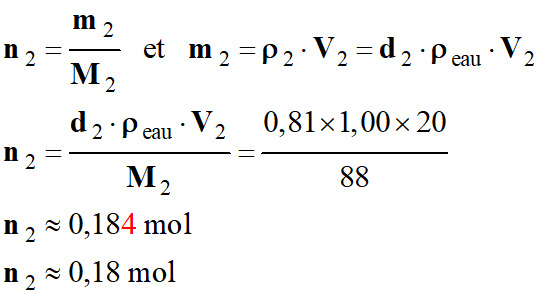 n2 = 0,18 mol