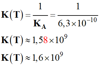 K (T) = 1,6 E9