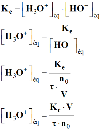 C (H3O+)eq