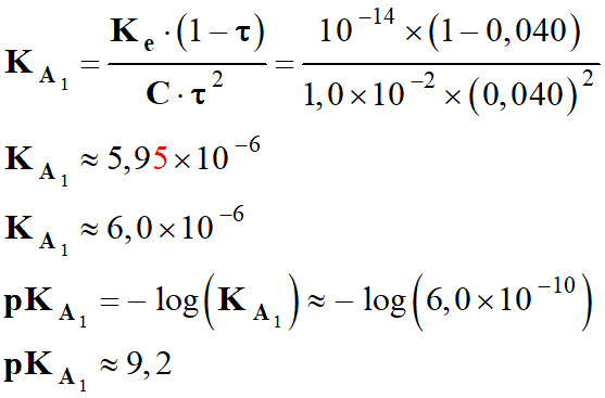 pKA1 = 9,2