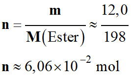 n = 6,06 E-2 mol