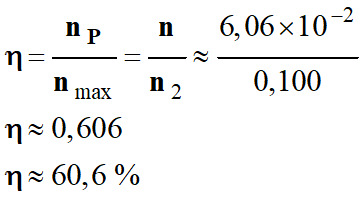 rendement :  60, 6 %