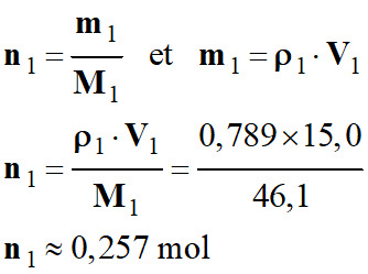 n1 = 0,257 mol