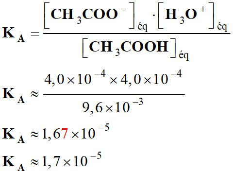 KA = 1,7 E-5