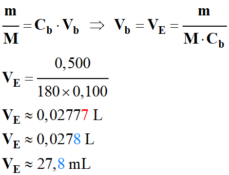 VE = 27,8 mL