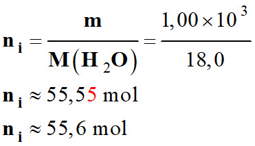 n1 = 55,6 mol